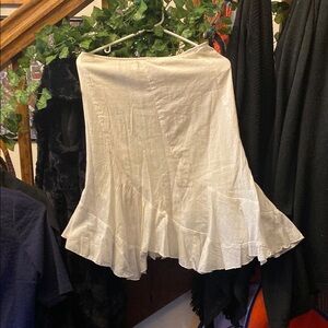 Gauze ,White Ruffled Skirt. Boho, hippy, earthy or Stevie vibe